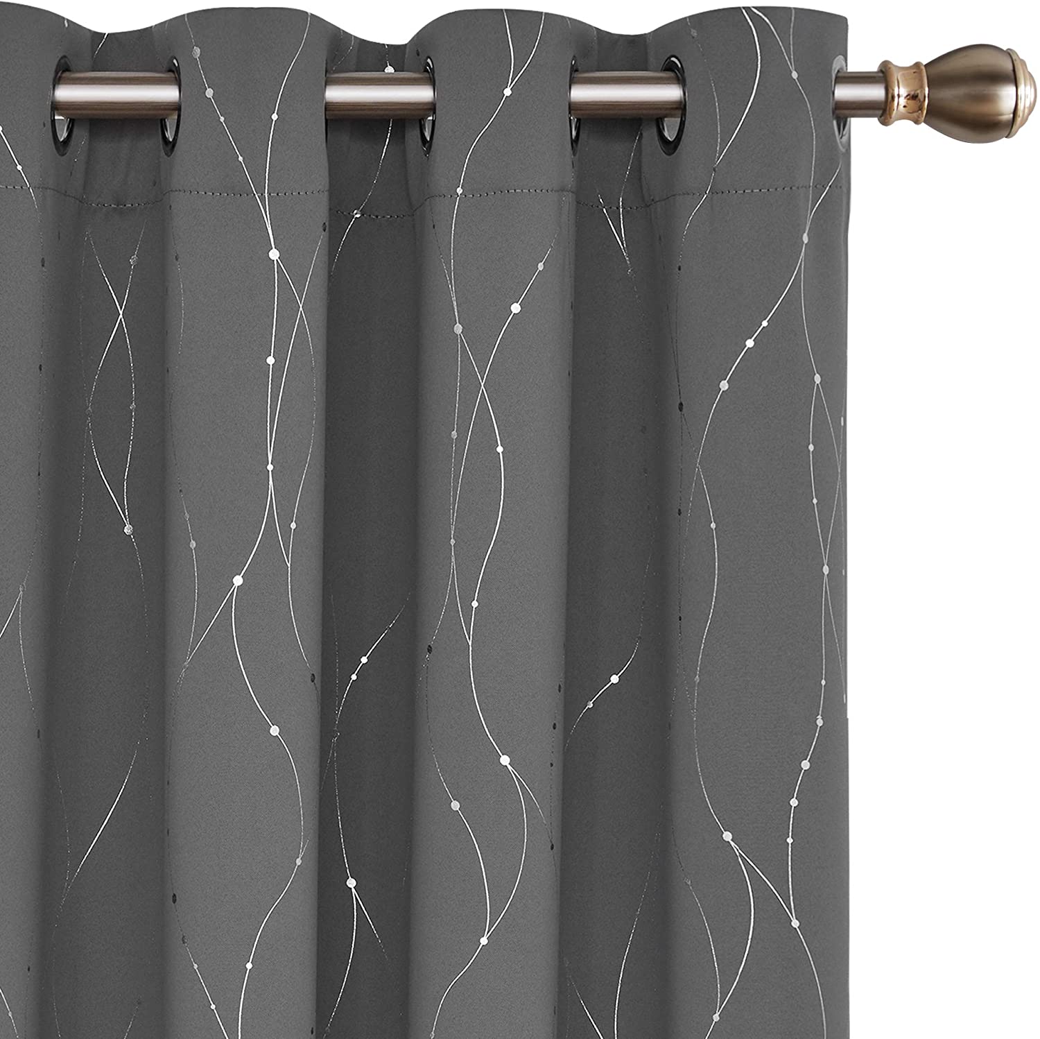 Deconovo Dots Pattern Thermal Curtains