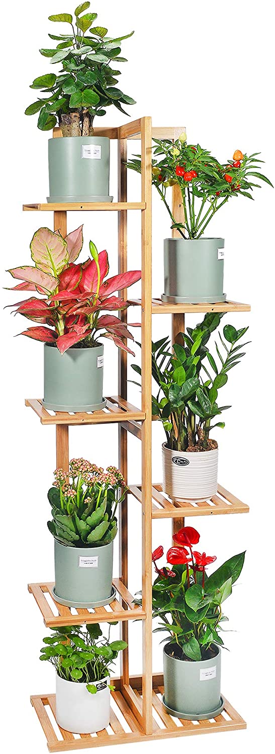 DESHENG Multi-Purpose Bamboo Indoor Plant Stand