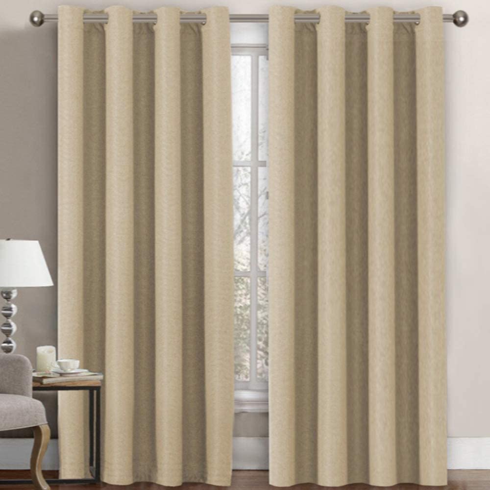 H.VERSAILTEX Linen Burlap Thermal Curtains