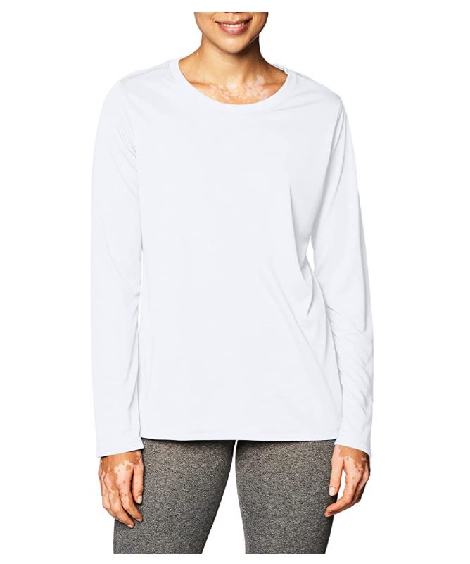 Hanes Active Odor Resistant Long Sleeve Shirt For Women