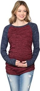 HELLO MIZ Knit Long Sleeve Maternity Sweater