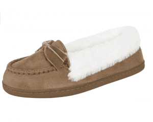 Jessica Simpson Machine Washable Micro Suede Women’s Moccasin Slippers