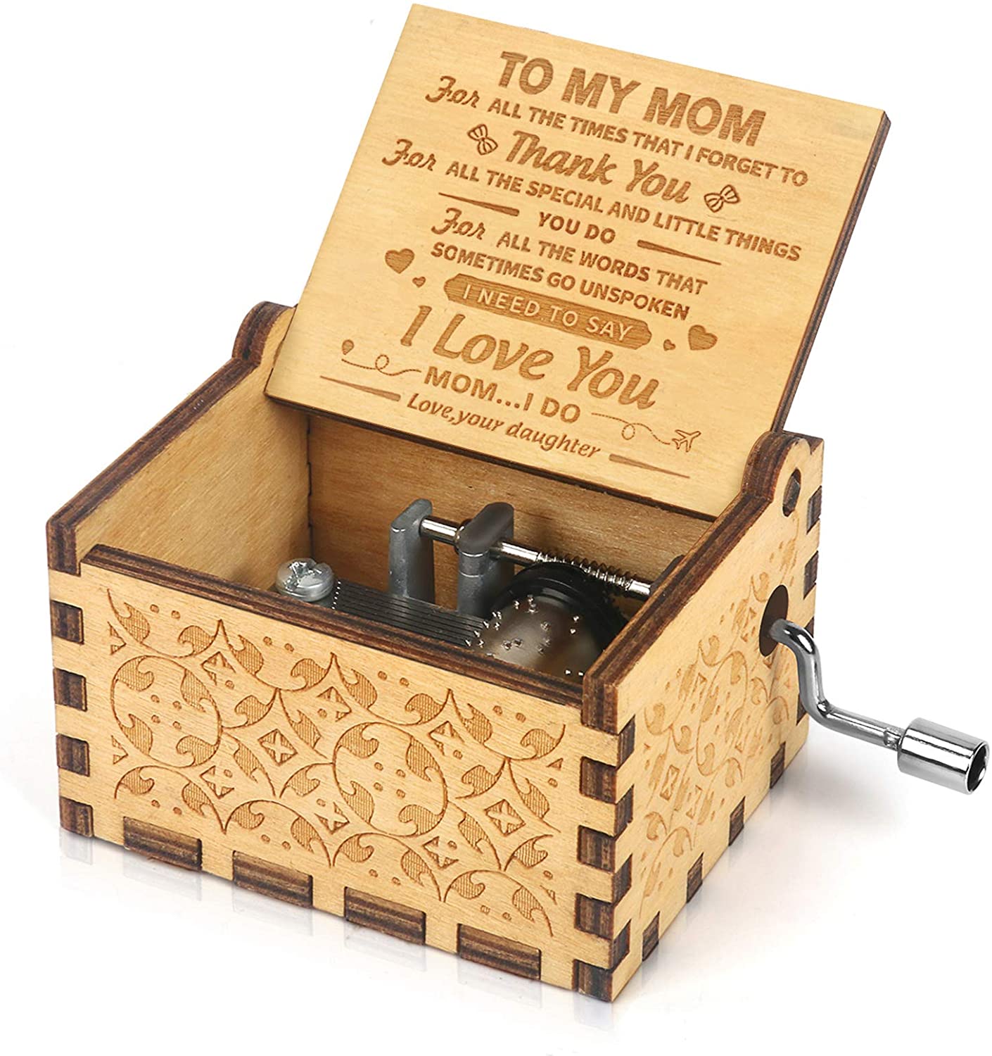 Kafete Wooden Classical Music Box Gift For Mom