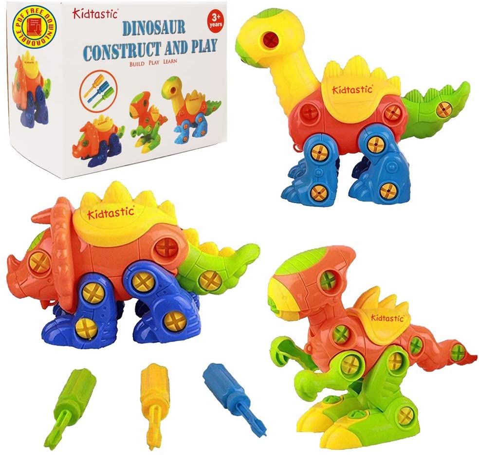 Kidtastic Dinosaur Construct & Play Gift For 3-Year-Old Boys