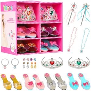 KKONES Pretend Play Princess Dress Up Set Girls’ Toy