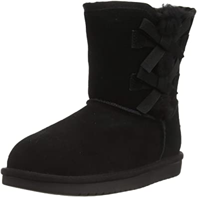 Koolaburra By UGG Leather Victoria Girls’ Black Boots