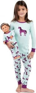Leveret Tagless Matching Doll & Pajamas For Girls, 4-Piece