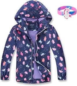 MGEOY Cotton Hooded Waterproof Jacket For Girls