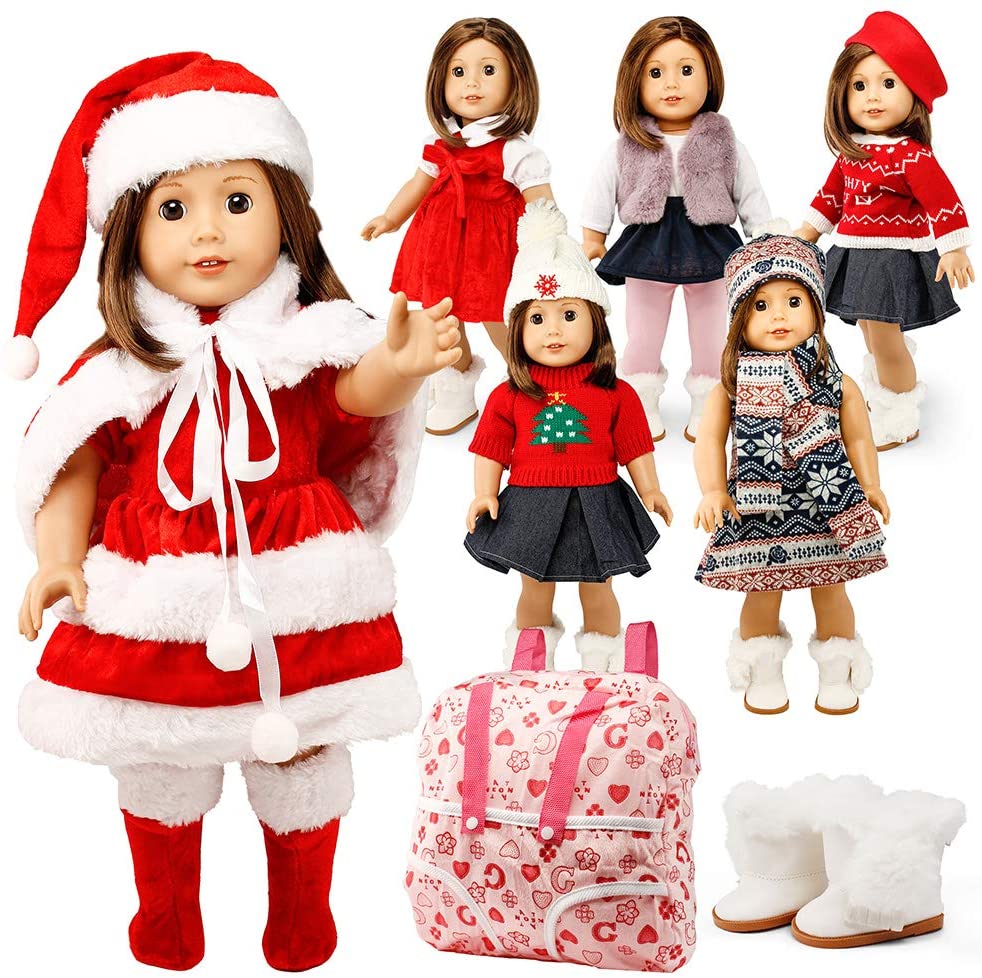 Oct17 Winter Holiday 18-Inch Doll Clothes, 20-Piece