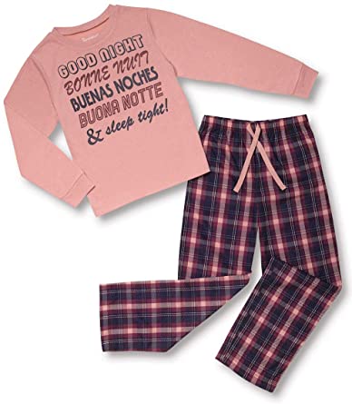 PajamaGram Jersey Pajamas For Girls, 2-Piece