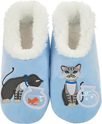 Snoozies Pairables Anti-Skid Cat Slippers