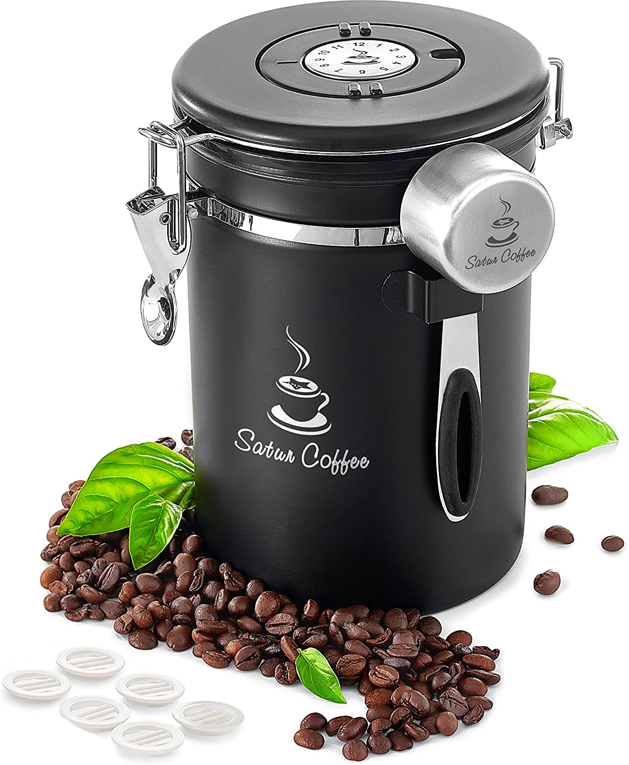 Star Coffee Stainless All-In-One Coffee Canister