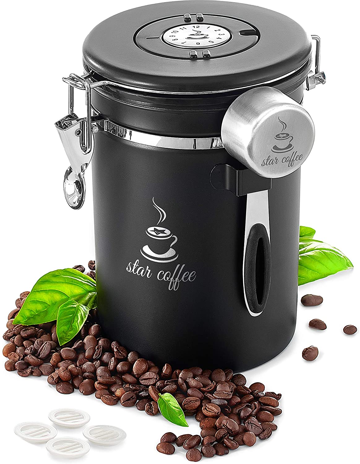 Star Coffee Stainless Airtight Coffee Canister