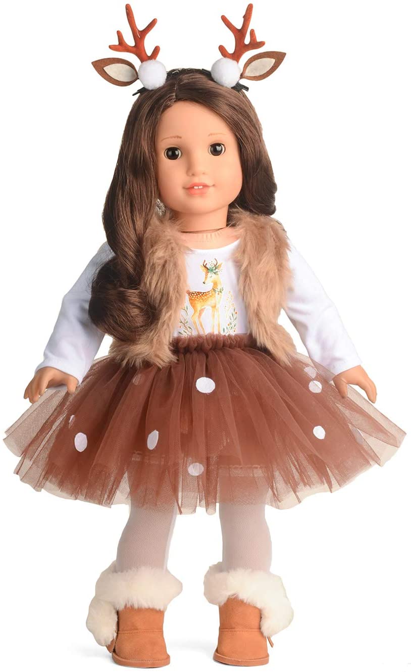Sweet Dolly Winter Deer American Girl Doll Clothes, 18-Inch