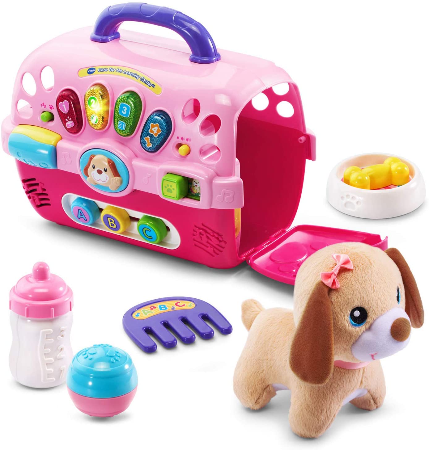 VTech Care for Me Interactive Dog Carrier Toddler Girl Toy