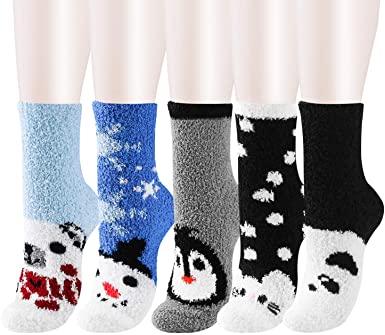 WaySoft Fuzzy Crew Socks For Women