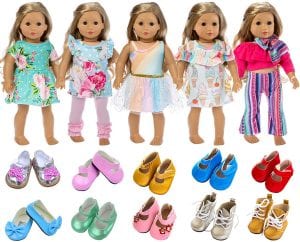 ZITA ELEMENT Casual & Party American Girl Doll Clothes, 18-Inch