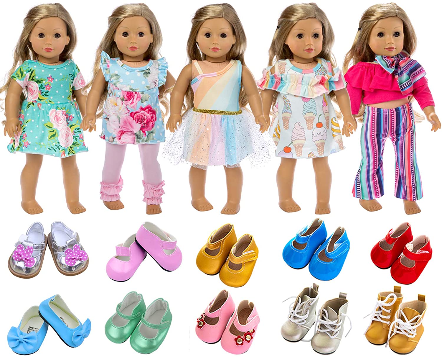 Cute Doll Clothes Underwear Pants Pajama Dress for 18 inch Girl Toy 