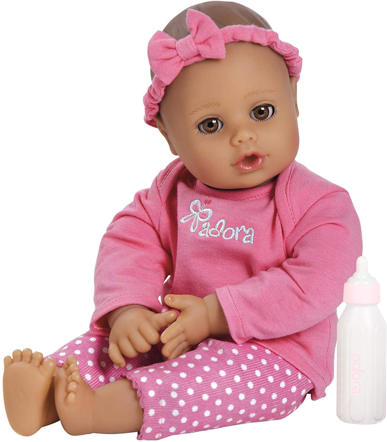 Adora Playtime Collection Pink Baby Doll & Bottle, 13-Inch