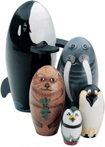 Bits and Pieces Willy & Friends Ocean Nesting Dolls, 5-Piece