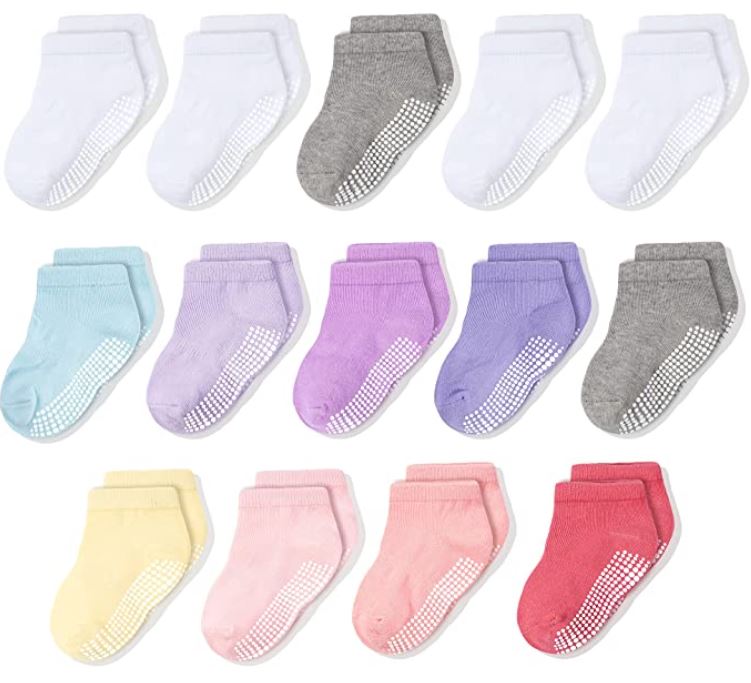 CozyWay No Pilling Socks For Toddler Girls, 14-Pack