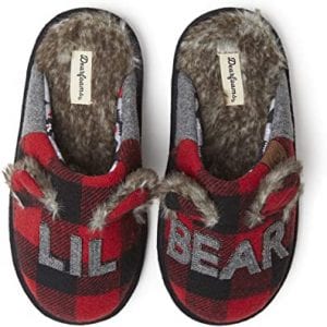 Dearfoams Boys’ ‘Lil Bear’ Cushioned Slippers