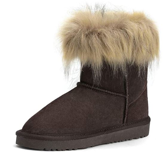 DREAM PAIRS Faux Fur Lined Girls’ Ankle Snow Boots Size 1