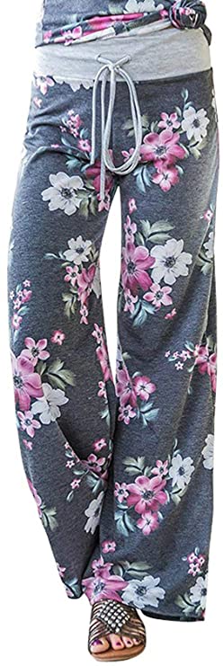 Elsofer Palazzo Lightweight Pajama Pants For Women