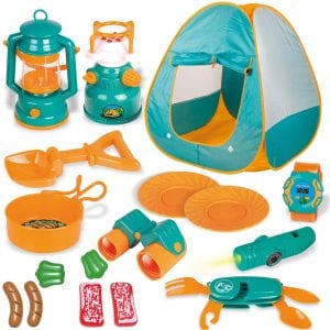FUN LITTLE TOYS Mini Play Space Camping Toys For Toddler Boys