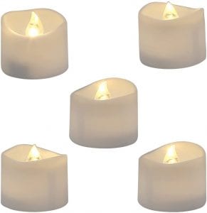 Homemory Realistic Battery Operated LED Tea Lights, 12-Pack
