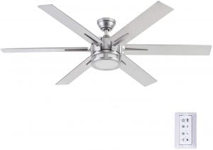 Honeywell 51626-01 Kaliza Contemporary LED Ceiling Fan For Bedroom, 56-Inch