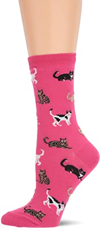 Hot Sox Pull-On Artistic Cat Socks
