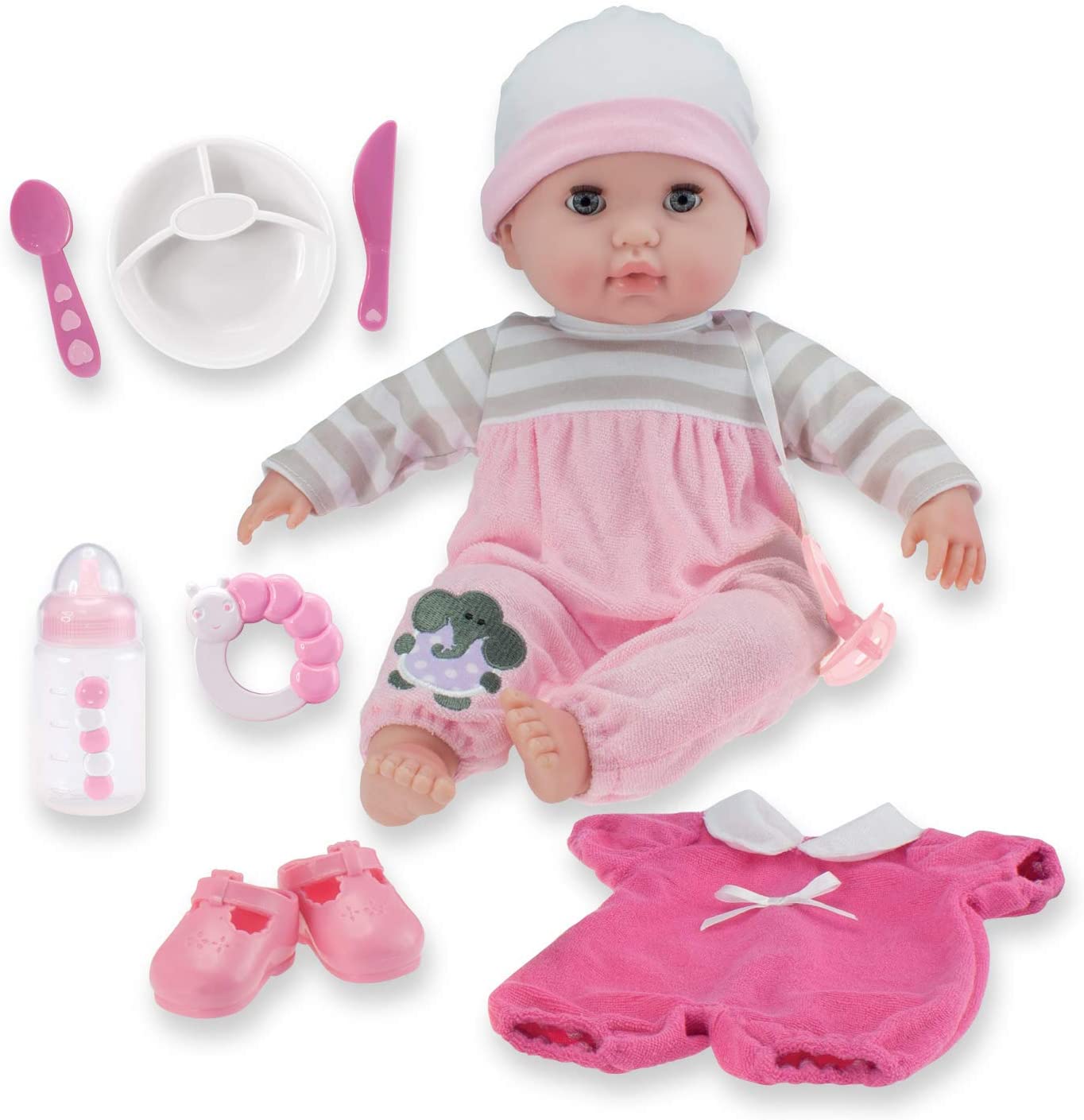 JC Toys Realistic Soft Body Baby Doll, 15-Inch