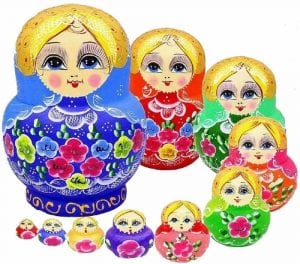King&Light Handicraft Russian Nesting Dolls, 10-Piece
