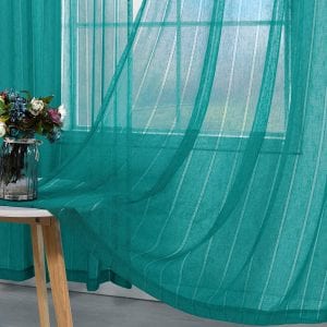 KOUFALL Linen Looking Polyester Coastal Curtain