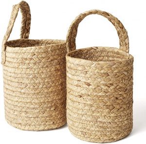 LA JOLIE MUSE Natural Multi-Functional Outdoor Baskets, 2-Pack