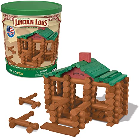 Lincoln Logs Classic Wooden STEM Building Set Little Boys’ Toy
