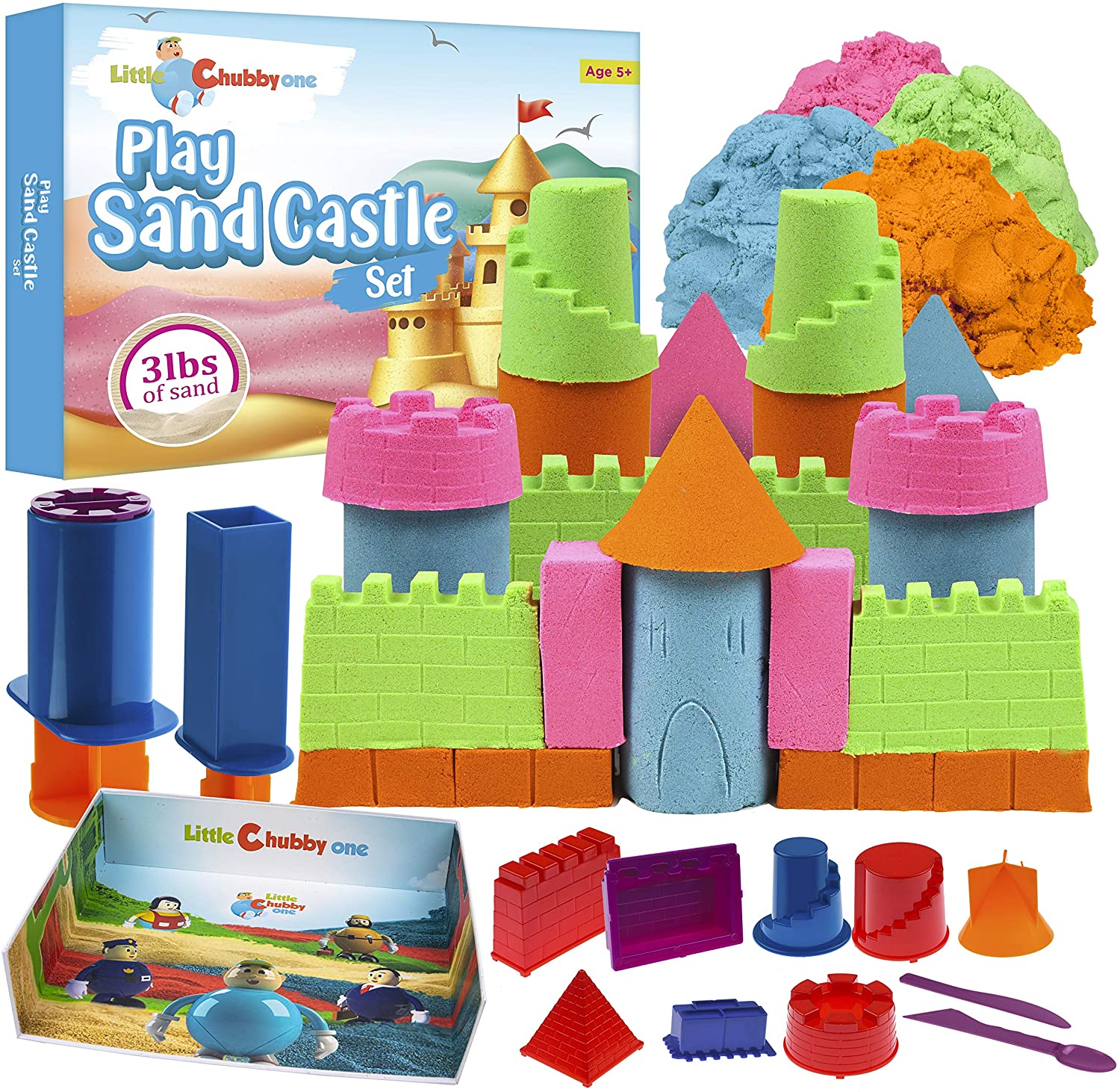 LITTLE CHUBBY ONE Kids Play Sand Castle Set