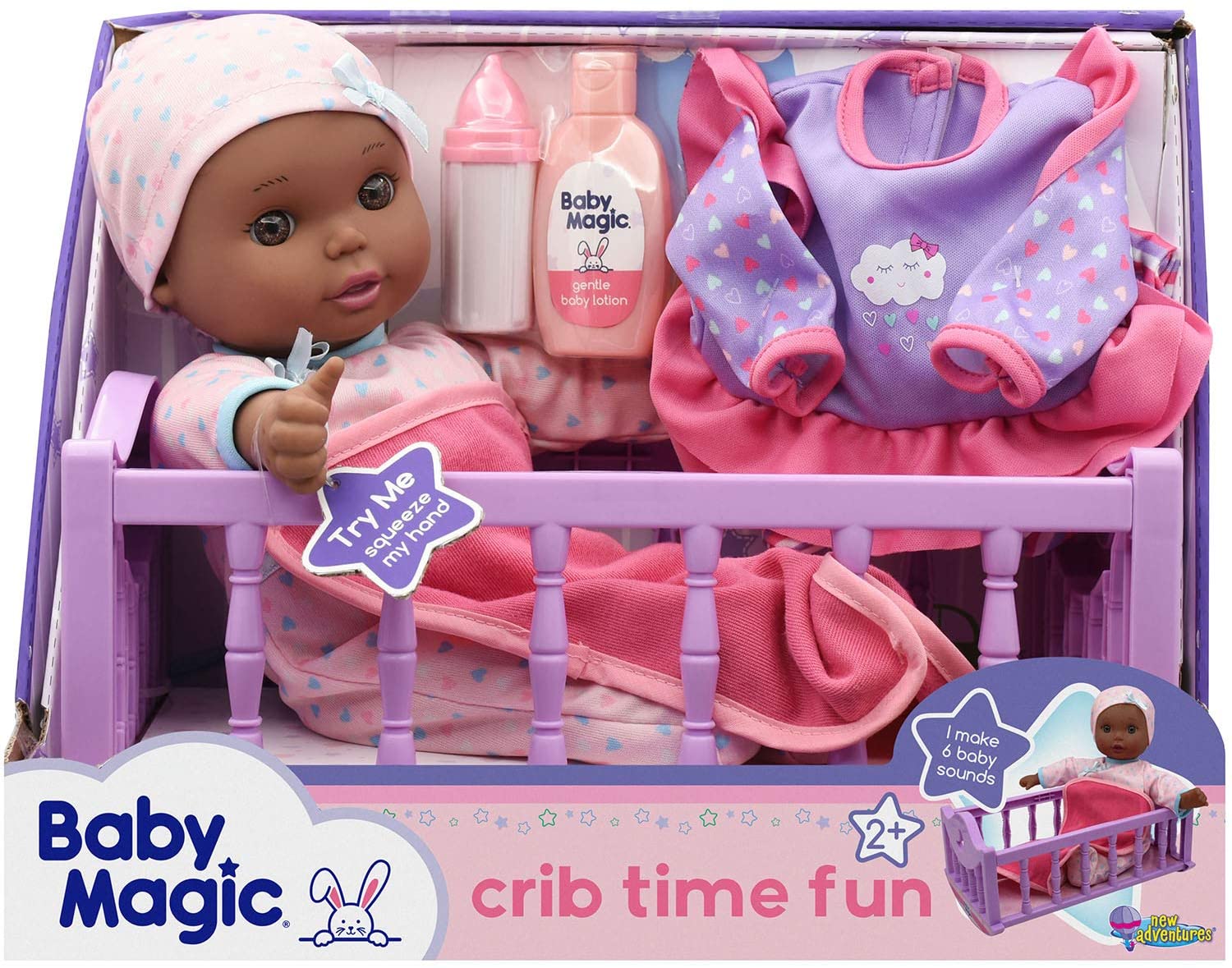 Little Darlings Black Doll Set For 2-Year-Old Girls
