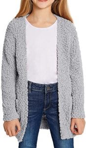 luvamia Open Front Long Sweater For Girls