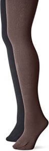 Muk Luks Machine Washable Fleece Lined Tights, 2-Pack