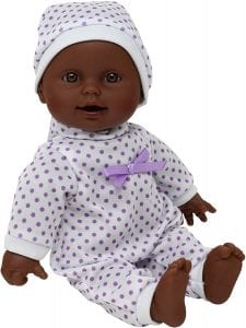 New York Doll Collection Black Baby Doll For 3-Year-Old Girls, 11-Inch