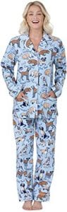 PajamaGram Boyfriend Pet Lover Flannel Pajamas For Women