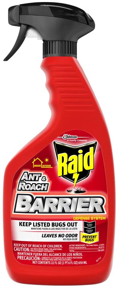 Raid Odorless Defense System Roach & Ant Barrier Spray