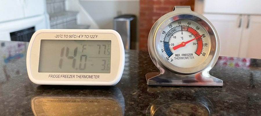 VOULOIR Waterproof Refrigerator Fridge Thermometer, Digital
