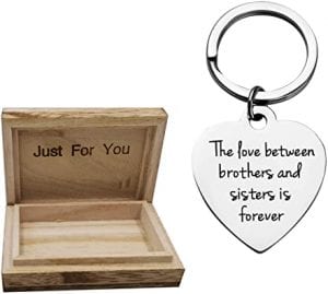 SANNYRA Engraved Key Chain Gift For Sisters