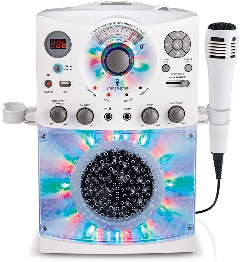Singing Machine Bluetooth & LED Disco Lights Karaoke System