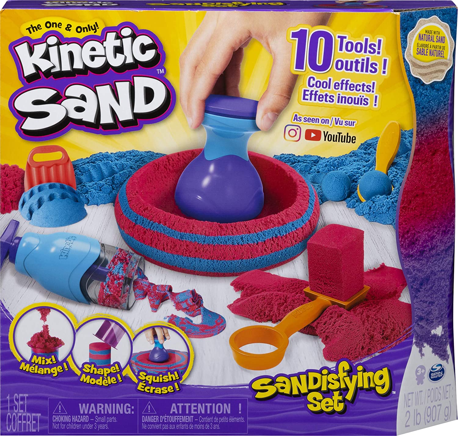 Spin Master Sandisfying Kinetic Sand Set