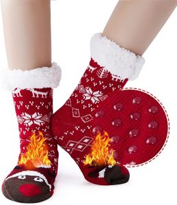 Uideazone Holiday Women’s Fleece Slipper Socks