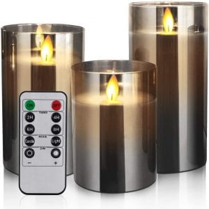 Yinuo Candle No Mess Automatic Battery Operated Candles, 3-Pack